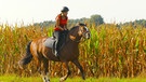 Anna fühlt sich auf dem Rücken ihres Pferdes in der Natur frei und glücklich. | Bild: BR/Text und Bild Medienproduktion GmbH & Co. KG